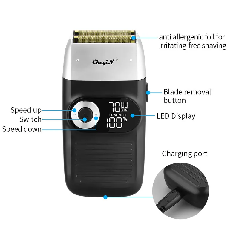 CkeyiN 2 in 1 Rechargeable Electric Shaver LCD Display Portable Cordless Men Reciprocating Razor Beard Trimmer Bareheaded
CkeyiN 2 in 1 Rechargeable Electric Shaver LCD Display Portable Cordless Men Reciprocating Razor Beard Trimmer Bareheaded
