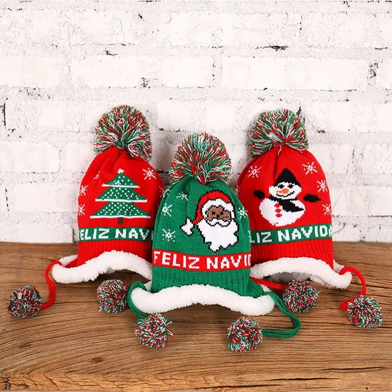 Christmas Hat Sweater Knitted Beanie Christmas Light Up Knitted Hat Christmas Gift for Kids Xmas 2021 New Year Decorations
Christmas Hat Sweater Knitted Beanie Christmas Light Up Knitted Hat Christmas Gift for Kids Xmas 2021 New Year Decorations