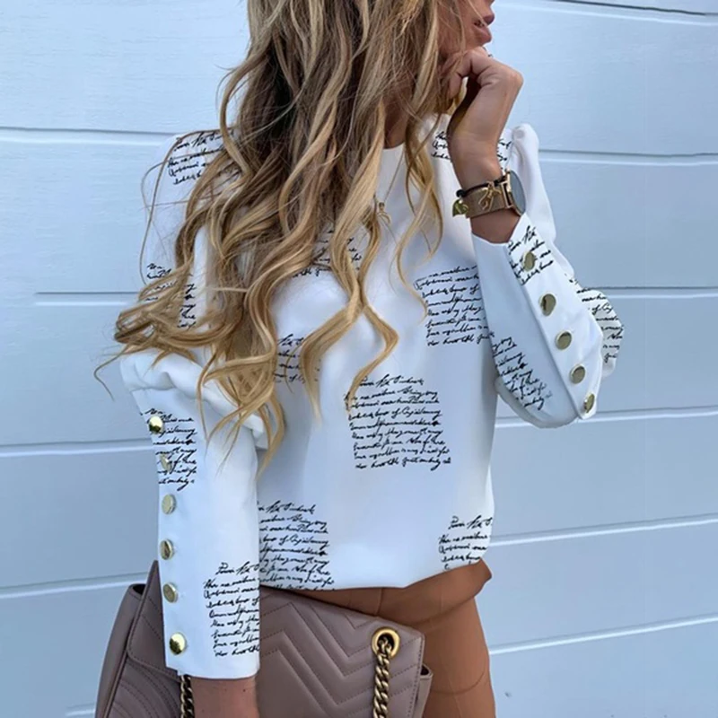 Free shipping 2020 new causal stretch&spandex women's clothing fashion button long sleeve English letter printed shirt top 
Free shipping 2020 new causal stretch&spandex women's clothing fashion button long sleeve English letter printed shirt top