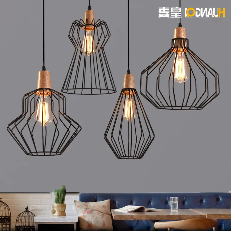 Huang's Wife Loft Dining Room Chandelier Office Bar Iron Cage Nordic Industrial Wind Bar Retro deco chambre
Huang's Wife Loft Dining Room Chandelier Office Bar Iron Cage Nordic Industrial Wind Bar Retro deco chambre