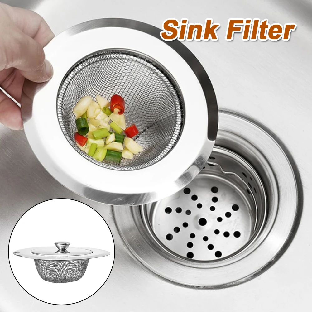 Stainless Steel Sink Strainer Anti-Clogging Kitchen Stopper Sink Filter Kitchen Tool With cover
Stainless Steel Sink Strainer Anti-Clogging Kitchen Stopper Sink Filter Kitchen Tool With cover