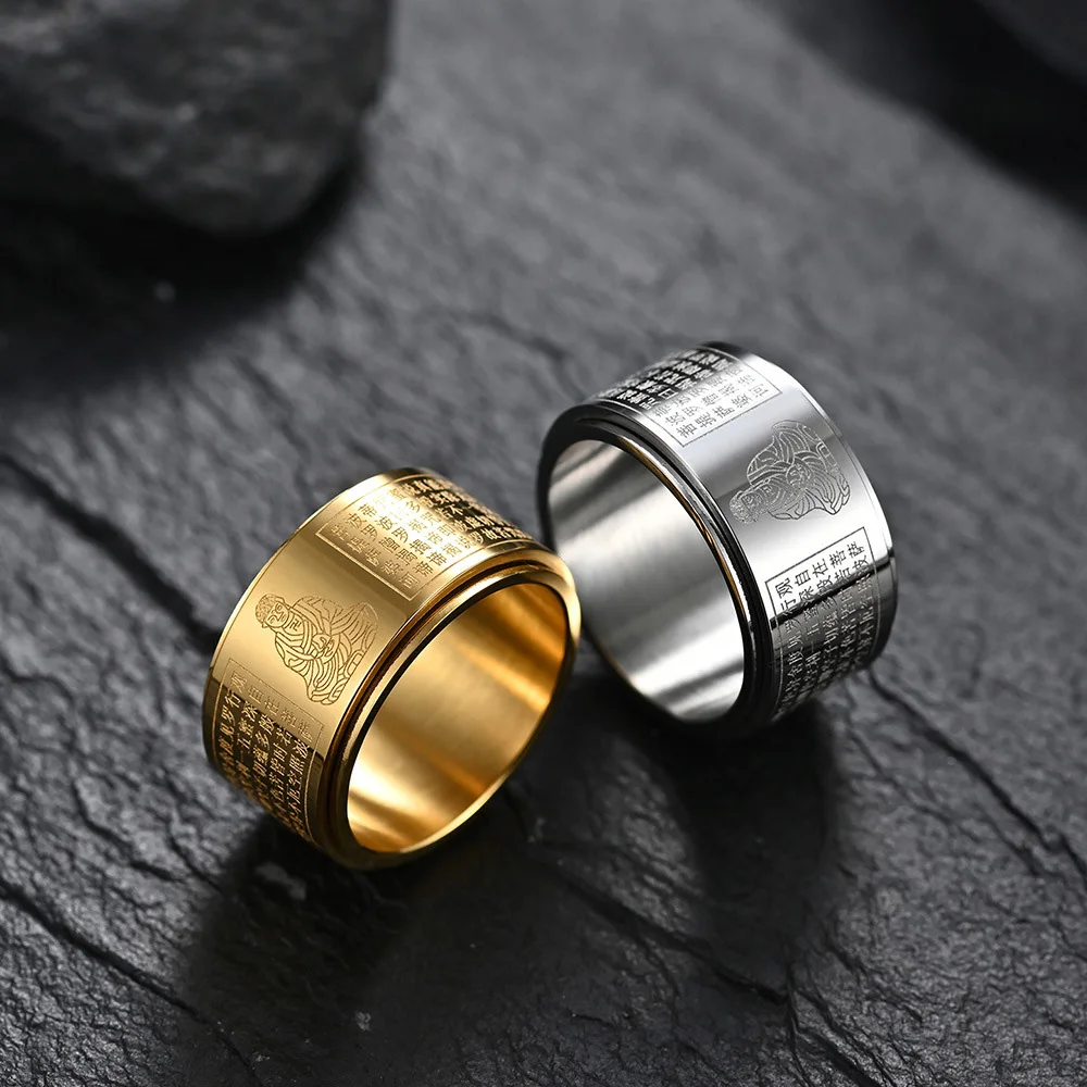 Retro Buddhist Tathagata / Guanyin Guardian Buddha Ring For Men Women Rotating Buddhist Scripture Ring Amulet Jewelry Gift
Retro Buddhist Tathagata / Guanyin Guardian Buddha Ring For Men Women Rotating Buddhist Scripture Ring Amulet Jewelry Gift