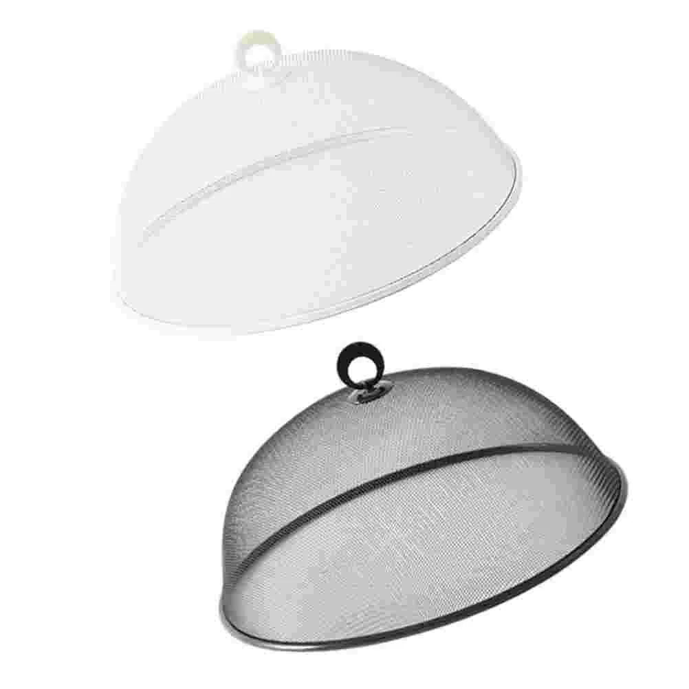 2Pcs Stainless Steel Dessert Protective Covers Multi-function Fly-proof Shades 
2Pcs Stainless Steel Dessert Protective Covers Multi-function Fly-proof Shades