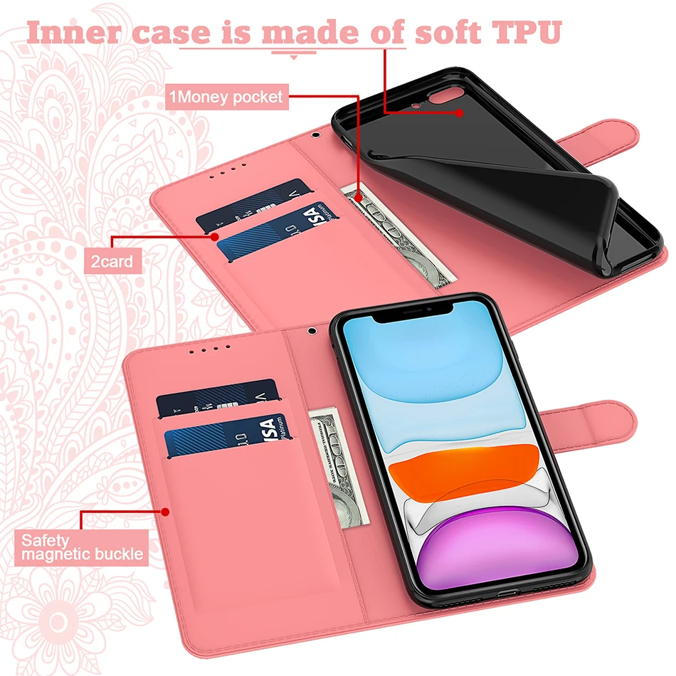 Чехол-книжка с павлином для Redmi 9 9A 8 8A Note Pro 9S 8T 8Pro чехол-бумажник iPhone 12 11 Max XR X XS 7 6 6S