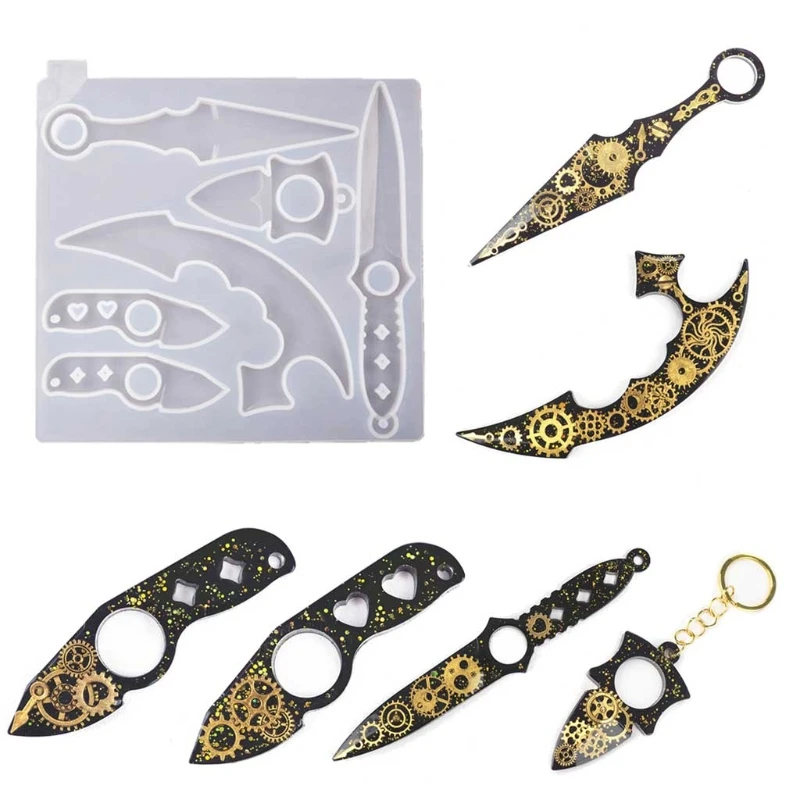Dagger Pendant Keychain Resin Mold Silicone Anti-Wolf Weapons Sword Epoxy Casting Silicone Mould Defend Knife Mold Craft
Dagger Pendant Keychain Resin Mold Silicone Anti-Wolf Weapons Sword Epoxy Casting Silicone Mould Defend Knife Mold Craft