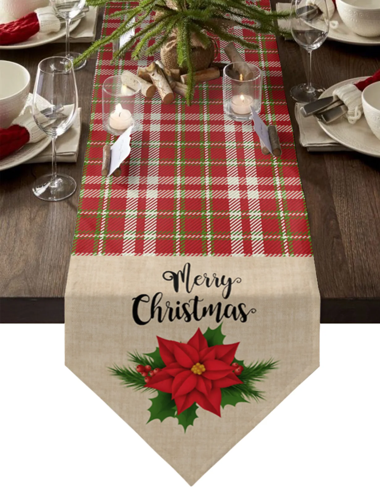 Christmas Poinsettia Red Plaid Table Runners Christmas Table Decoration Tablecloth Home Wedding Holiday Restaurant Table Cover
Christmas Poinsettia Red Plaid Table Runners Christmas Table Decoration Tablecloth Home Wedding Holiday Restaurant Table Cover
