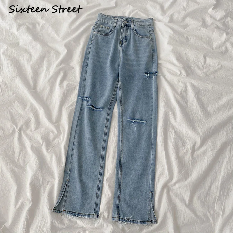 Ripped Jeans for Women Summer Korean Design High Waist Split Hole Pants Women Distressed Jeans Boyfriend Vintage Streetwear 2021
Ripped Jeans for Women Summer Korean Design High Waist Split Hole Pants Women Distressed Jeans Boyfriend Vintage Streetwear 2021