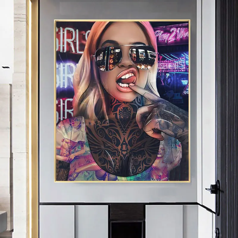 Modern Wall Canvas Painting Cool Tattoo Girl Posters and Prints Nordic Wall Art Picture for Living Room Home Decoration Quadro
Modern Wall Canvas Painting Cool Tattoo Girl Posters and Prints Nordic Wall Art Picture for Living Room Home Decoration Quadro