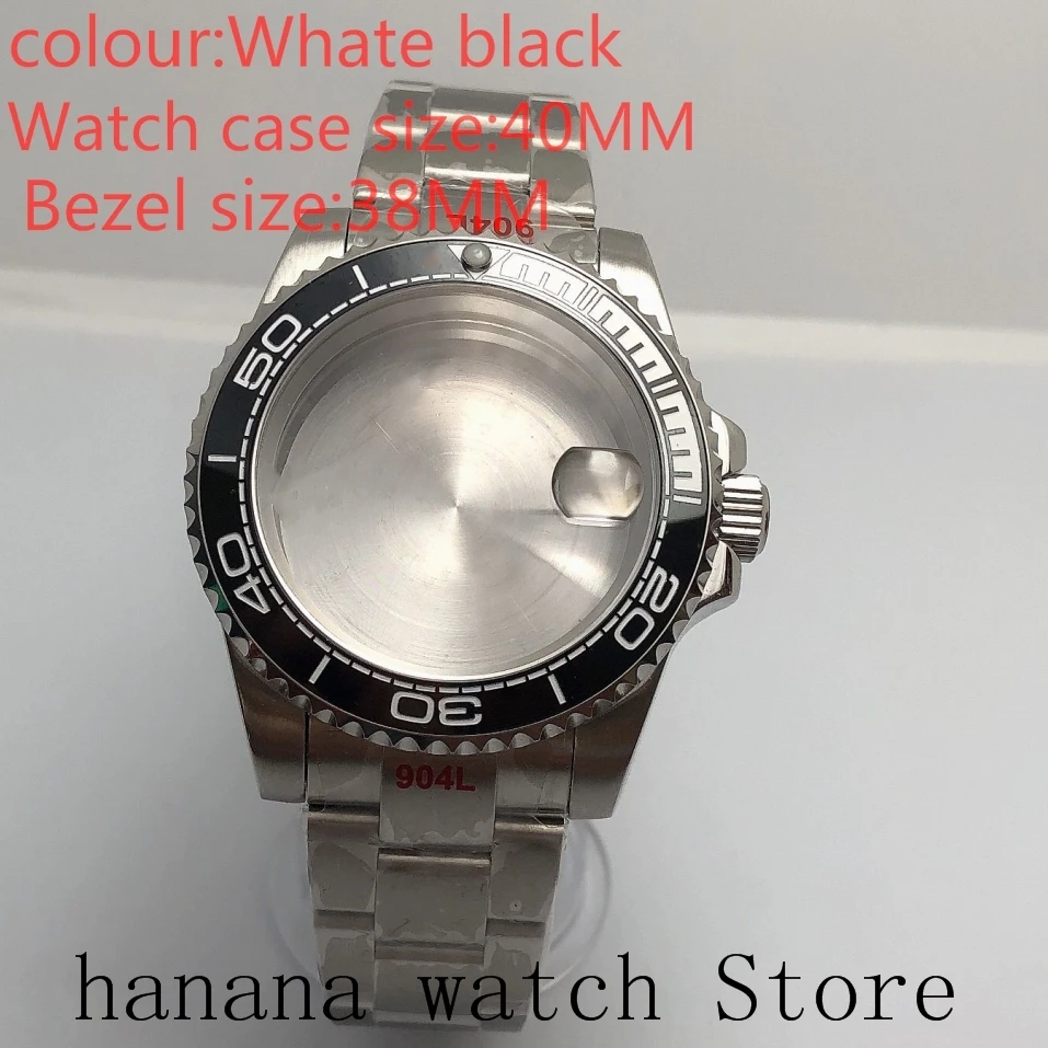 Suitable for NH35 / NH36 Mingzhu2813 Miyota stainless steel self-winding 40mm case, sapphire glass black and white rotating beze
Suitable for NH35 / NH36 Mingzhu2813 Miyota stainless steel self-winding 40mm case, sapphire glass black and white rotating beze