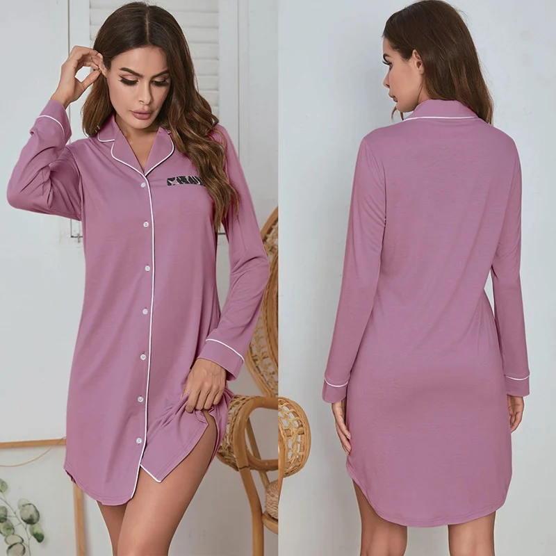 Ladies New Solid Nightdress Women Color Plus Size Robe Femme Dress Plus Size Nightgown cotton Sleepwear
Ladies New Solid Nightdress Women Color Plus Size Robe Femme Dress Plus Size Nightgown cotton Sleepwear