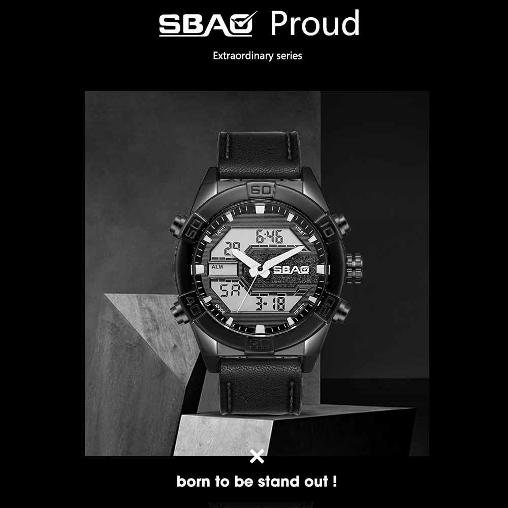 

SBAO Sports Men's Watch Top Brand Luxury Military Quartz Electronic Watches Waterproof Electronic Wristwatch Relogio Masculino