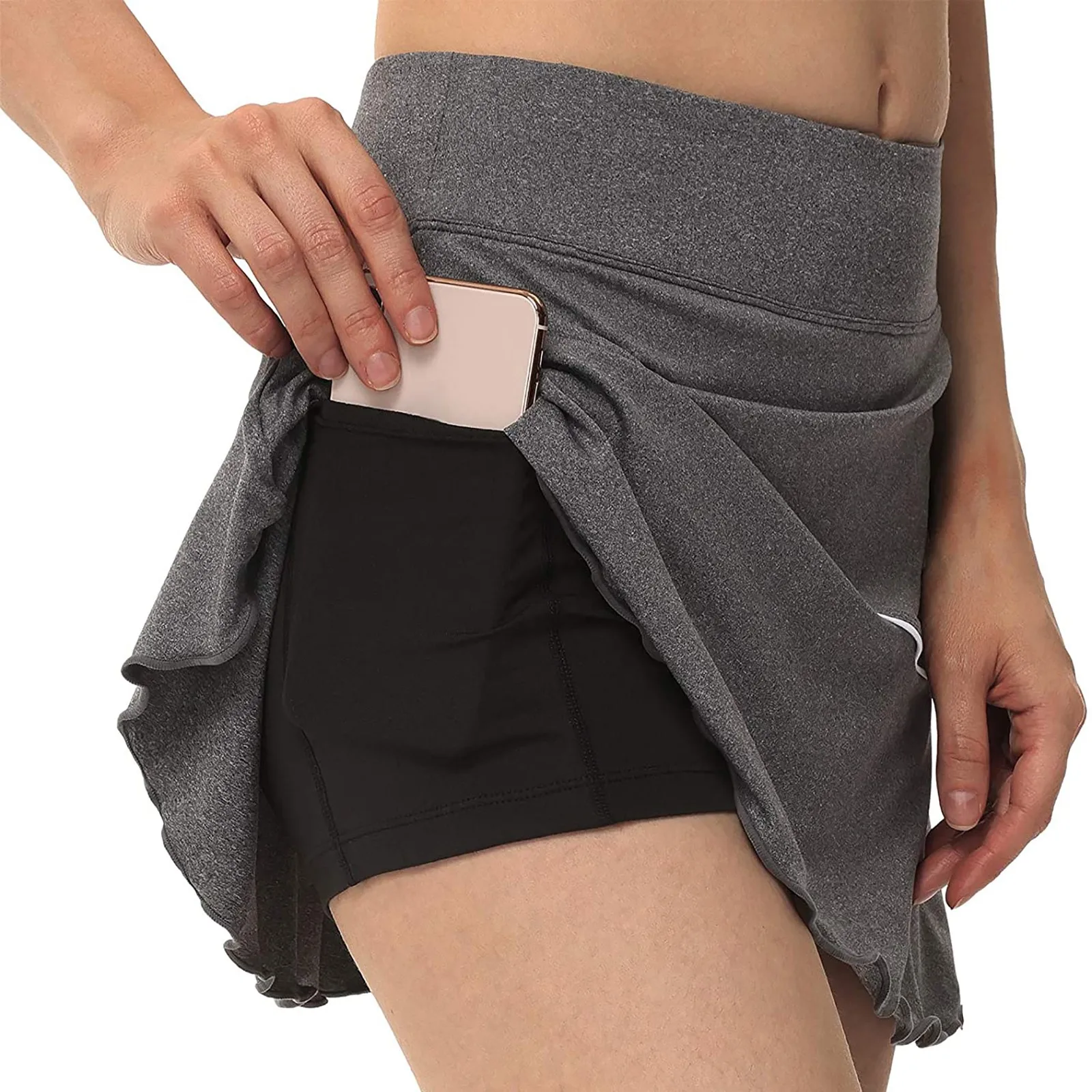 Женская короткая юбка в полоску для занятий спортом и отдыха 
Женская короткая юбка в полоску для занятий спортом и отдыха