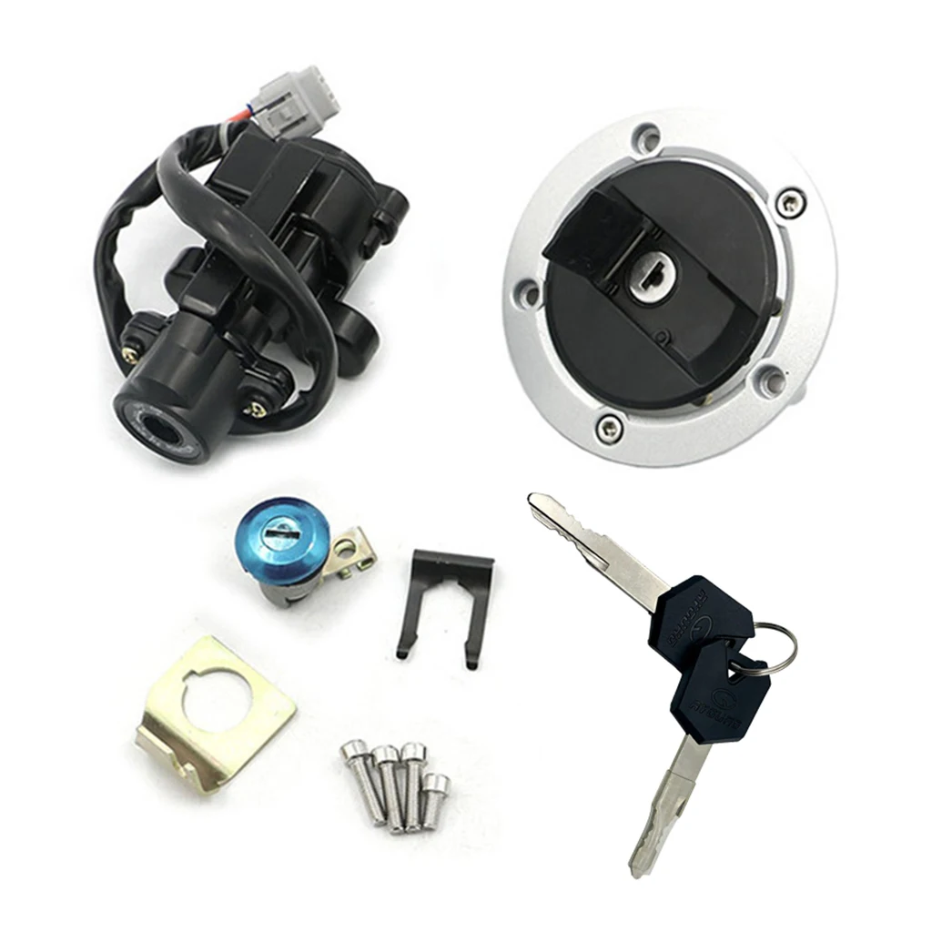 Motorcycle Ignition Switch Lock Fuel Gas Cap Seat Lock Key Set Assembly with Aluminum alloy for Suzuki GSXR600 750
Motorcycle Ignition Switch Lock Fuel Gas Cap Seat Lock Key Set Assembly with Aluminum alloy for Suzuki GSXR600 750