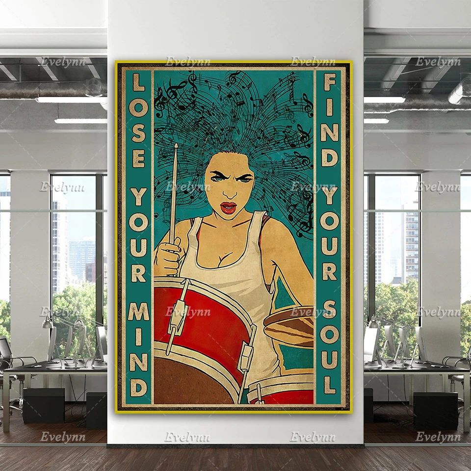 Drum Drummer Drumming Girl Poster Lose Your Mind Find Your Soul Poster Home Decor Canvas Wall Art Prints Unique Gift
Drum Drummer Drumming Girl Poster Lose Your Mind Find Your Soul Poster Home Decor Canvas Wall Art Prints Unique Gift