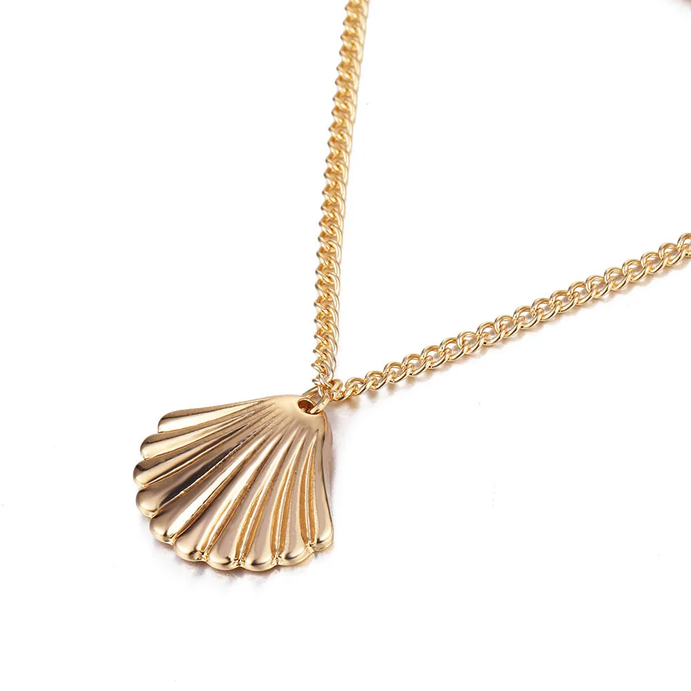 EN Bohemia Gold Silver Color Metal Shell Chain Pendant Necklace Fashion Multi-Layer Chokers Necklace Collar Jewelry Summer Beach
EN Bohemia Gold Silver Color Metal Shell Chain Pendant Necklace Fashion Multi-Layer Chokers Necklace Collar Jewelry Summer Beach