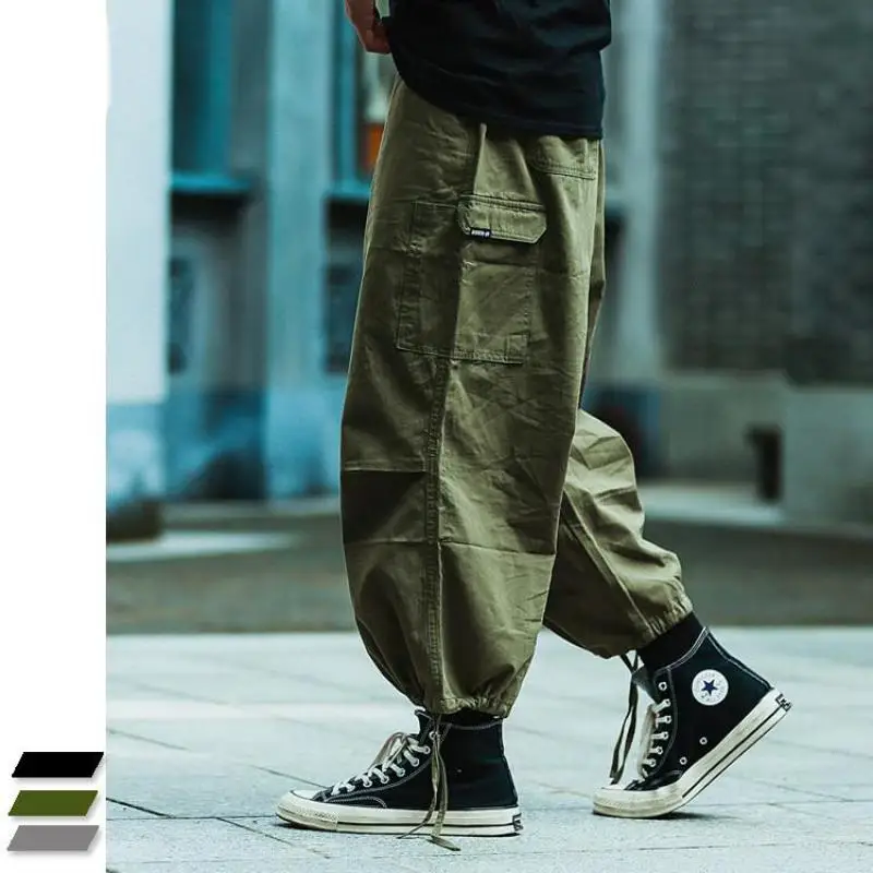 Spring New Original Street Fashion Street Nine-point Japanese Drawstring Multi-pocket Overalls Casual Pants Loose Oversize
Spring New Original Street Fashion Street Nine-point Japanese Drawstring Multi-pocket Overalls Casual Pants Loose Oversize