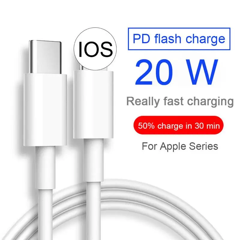 2021 быстрой зарядки 20 Вт USB C Type кабель зарядного устройства для iPhone 12 Pro Max Мини 12Pro 11