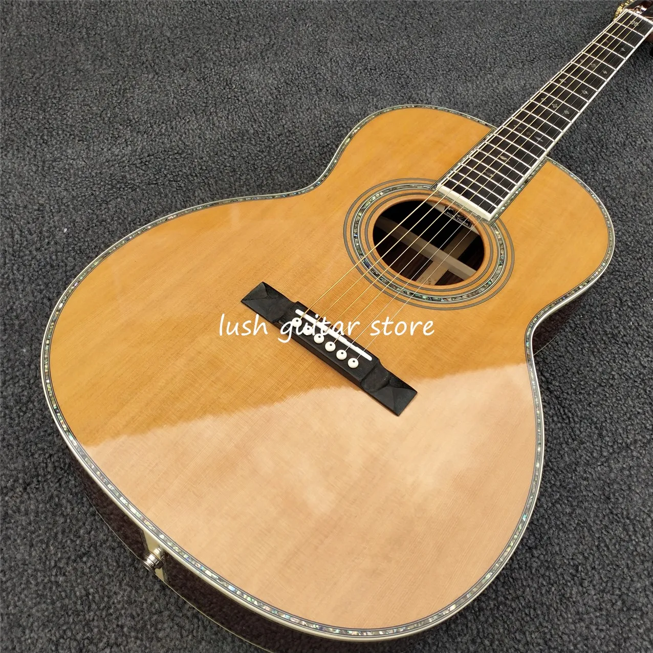 

Factory Custom,OOO Body 6 Strings Acoustic Guitar,Solid Cedar Top,42 Model 39 inches Guitarra,Ebony Fingerboard,Free Shipping