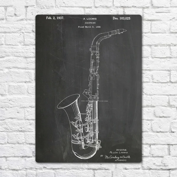 Saxophone 1936 Patent Metal Tin Sign Metal Sign Music Art Decor Fashion Art Decor Poster
Saxophone 1936 Patent Metal Tin Sign Metal Sign Music Art Decor Fashion Art Decor Poster