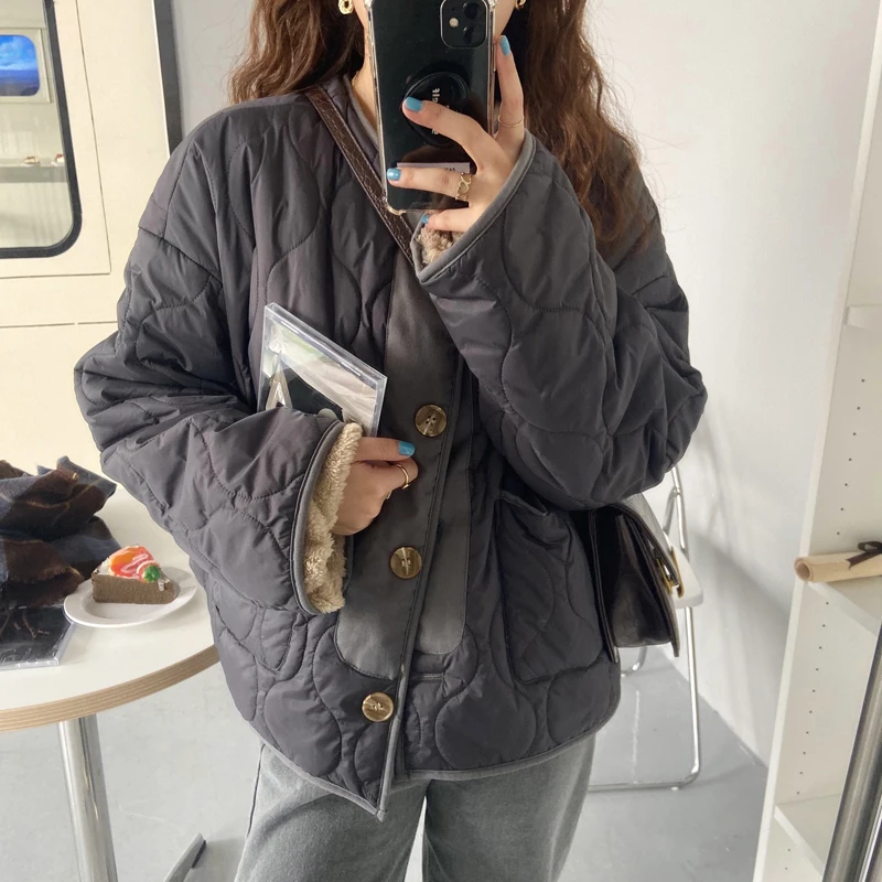 Женская теплая однобортная свободная повседневная куртка, женская верхняя одежда с длинным рукавом, элегантные топы, новая зимняя однотонн...
Женская теплая однобортная свободная повседневная куртка, женская верхняя одежда с длинным рукавом, элегантные топы, новая зимняя однотонн...