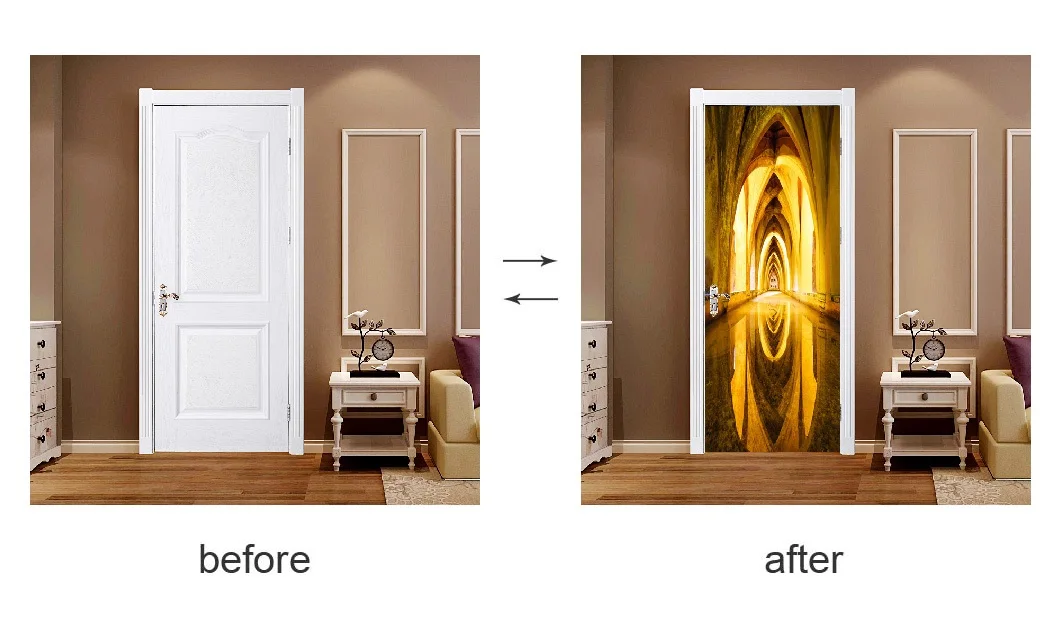 Self-adhesive PVC Waterproof Door Sticker Retro Architecture Art Church Arch Bridge 3D Room Elevator Living Room Door Sticker
Self-adhesive PVC Waterproof Door Sticker Retro Architecture Art Church Arch Bridge 3D Room Elevator Living Room Door Sticker