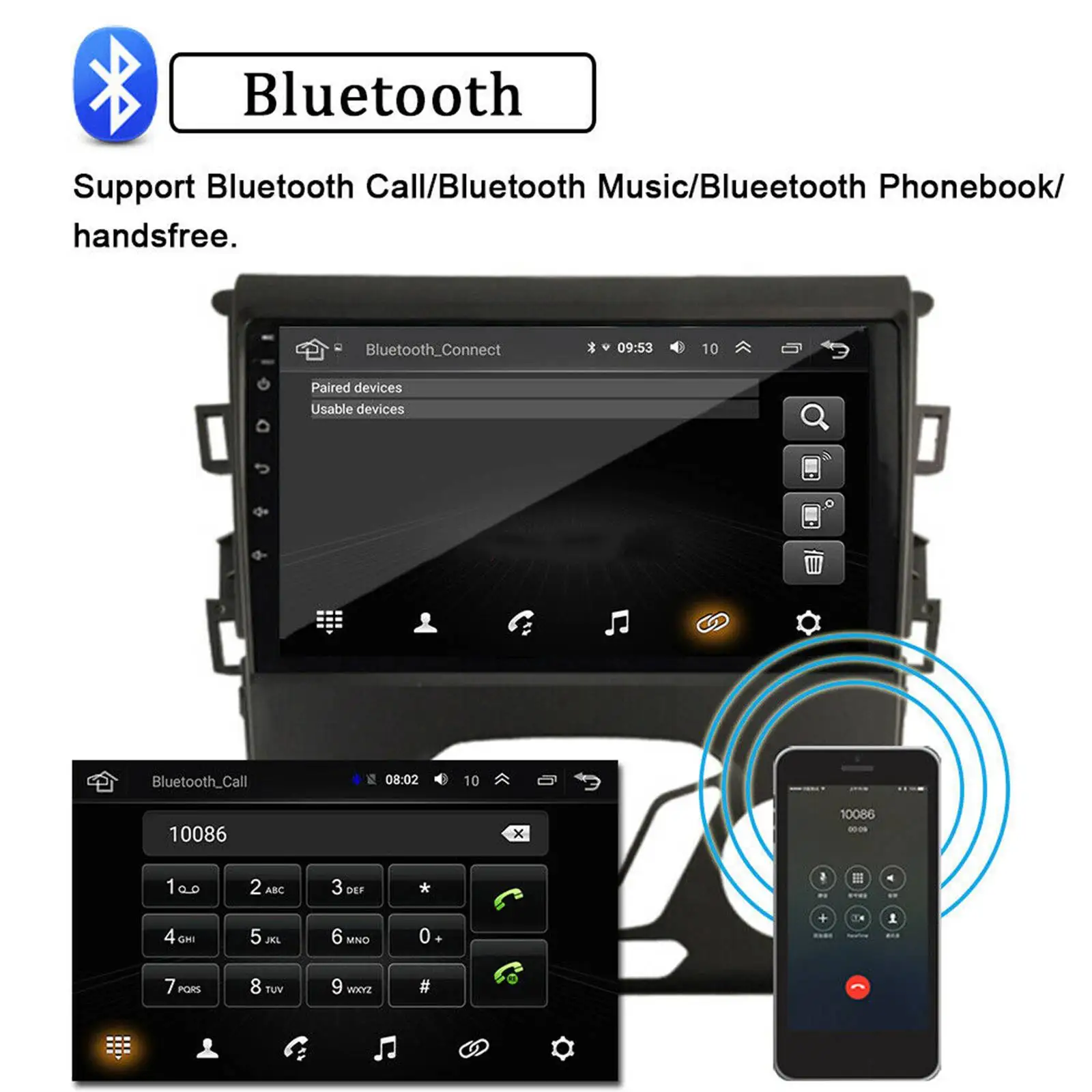 2 Din Android 10.1 Car DVD Player Radio Wifi Stereo Bluetooth GPS Navigation for Ford Fusion Mondeo Car Multimedia MP5 Player 
2 Din Android 10.1 Car DVD Player Radio Wifi Stereo Bluetooth GPS Navigation for Ford Fusion Mondeo Car Multimedia MP5 Player