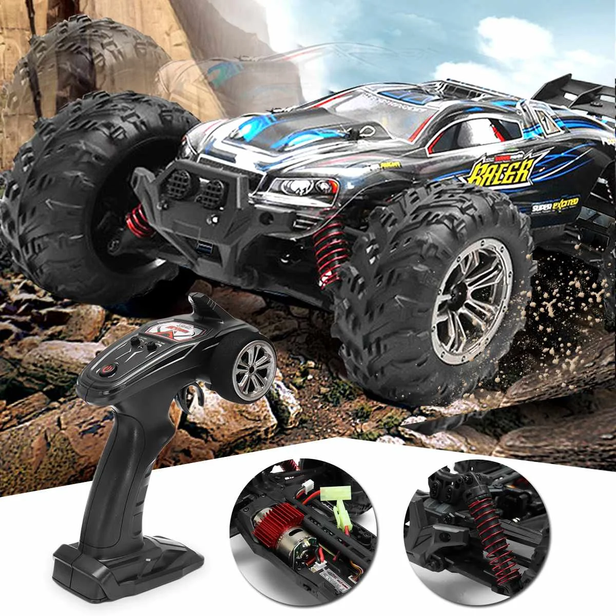 

Xinlehong 9136 1/16 2.4G 4WD 32cm Rc Car 36km/h Bigfoot Off-road Truck RTR Toy Racing Machine Gift Toy Remote Control Vehicle