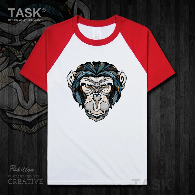Monkey illustration animal pattern zodiac personality creative print cotton Men T-shirt short sleeve clothes Streetwear new 0002 
Monkey illustration animal pattern zodiac personality creative print cotton Men T-shirt short sleeve clothes Streetwear new 0002