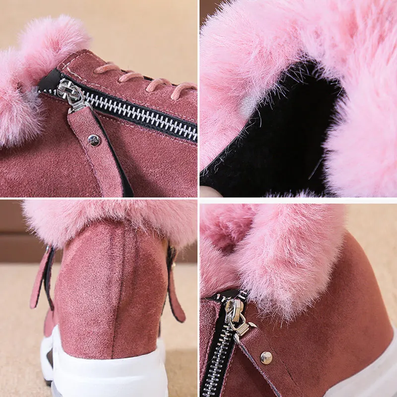 Women Winter Fur Vulcanized Shoes Women's Warm Sneakers Lace Up Platform Fashion Female Shoes Comfortable Casual Footwear New
Women Winter Fur Vulcanized Shoes Women's Warm Sneakers Lace Up Platform Fashion Female Shoes Comfortable Casual Footwear New