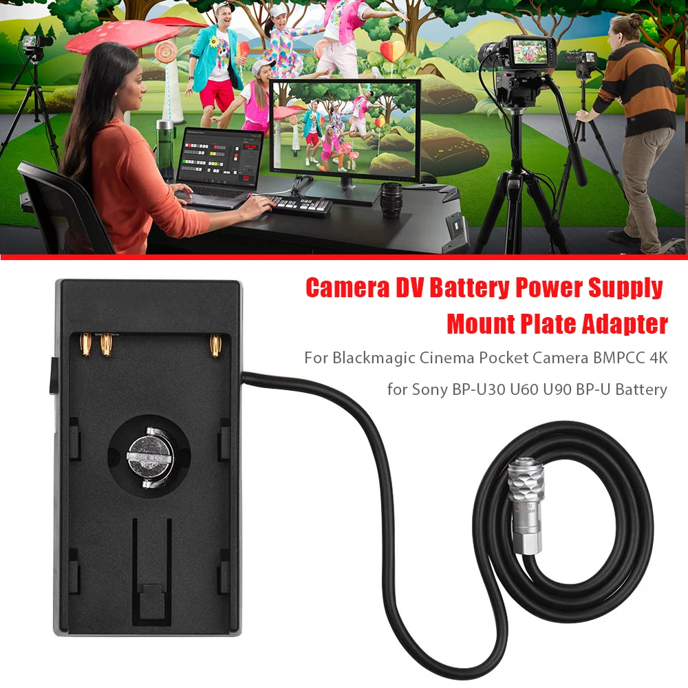 Camera DV Battery Plate Holder Adapter Cable for Blackmagic Cinema Pocket Battery Power Supply Mount Plate With 1/4 Inch Screw
Camera DV Battery Plate Holder Adapter Cable for Blackmagic Cinema Pocket Battery Power Supply Mount Plate With 1/4 Inch Screw