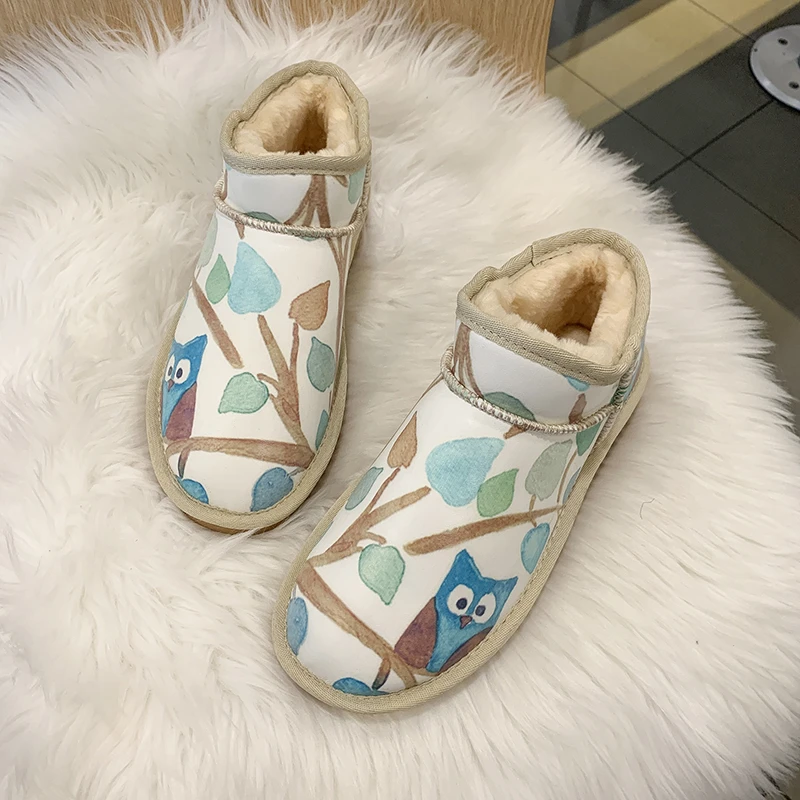 35-40Leather Snow Boots Women's Short-tube Short Boots fur one-Match all-match Women's Cotton Shoes Plus velvet thick Snow Boots
35-40Leather Snow Boots Women's Short-tube Short Boots fur one-Match all-match Women's Cotton Shoes Plus velvet thick Snow Boots