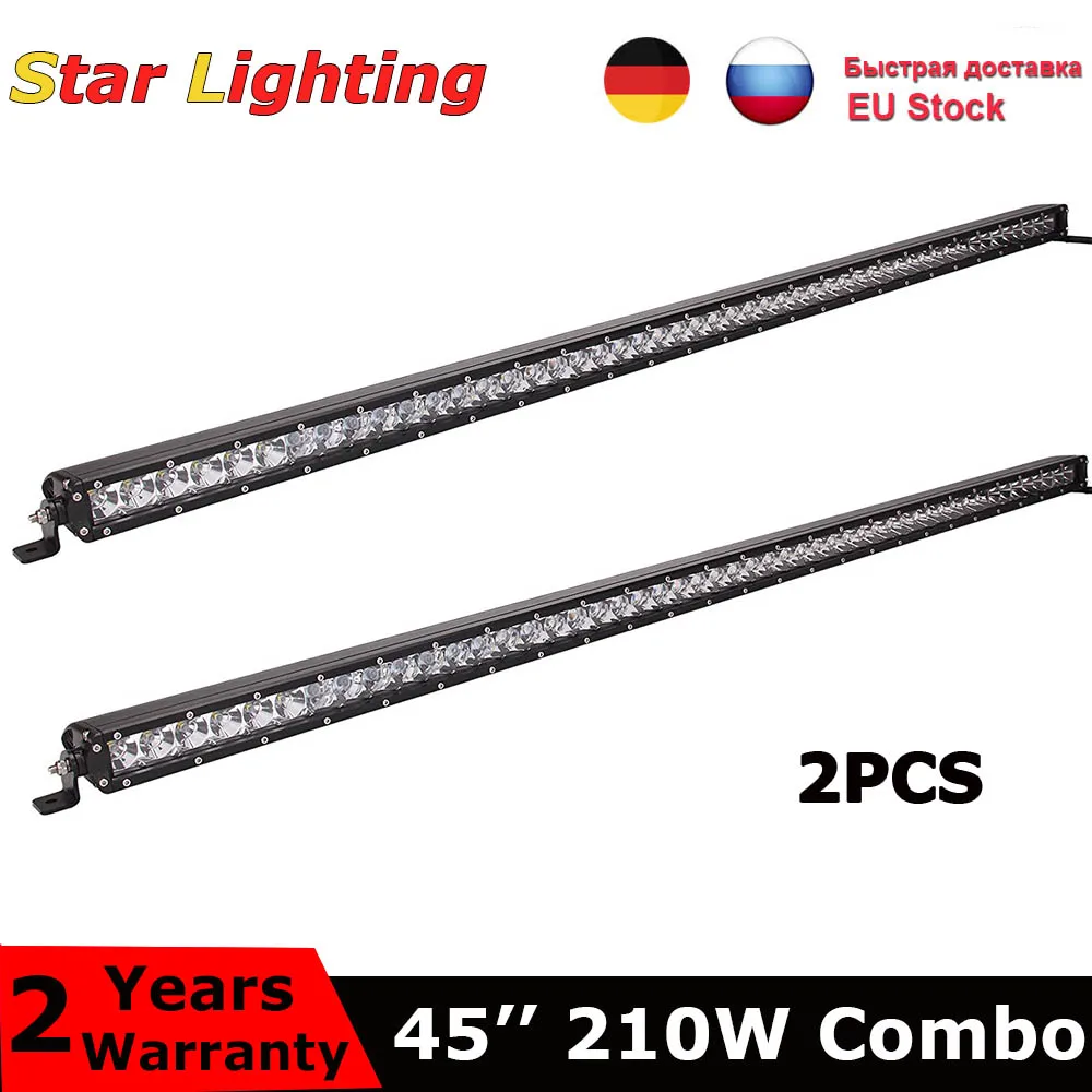 2pcs Super Slim Led Light Bar 12V 24V 45" inch 210W Spot Flood Combo For SUV 4X4 Off Road SUV ATV Tractor LED Work Light Lamp
2pcs Super Slim Led Light Bar 12V 24V 45" inch 210W Spot Flood Combo For SUV 4X4 Off Road SUV ATV Tractor LED Work Light Lamp