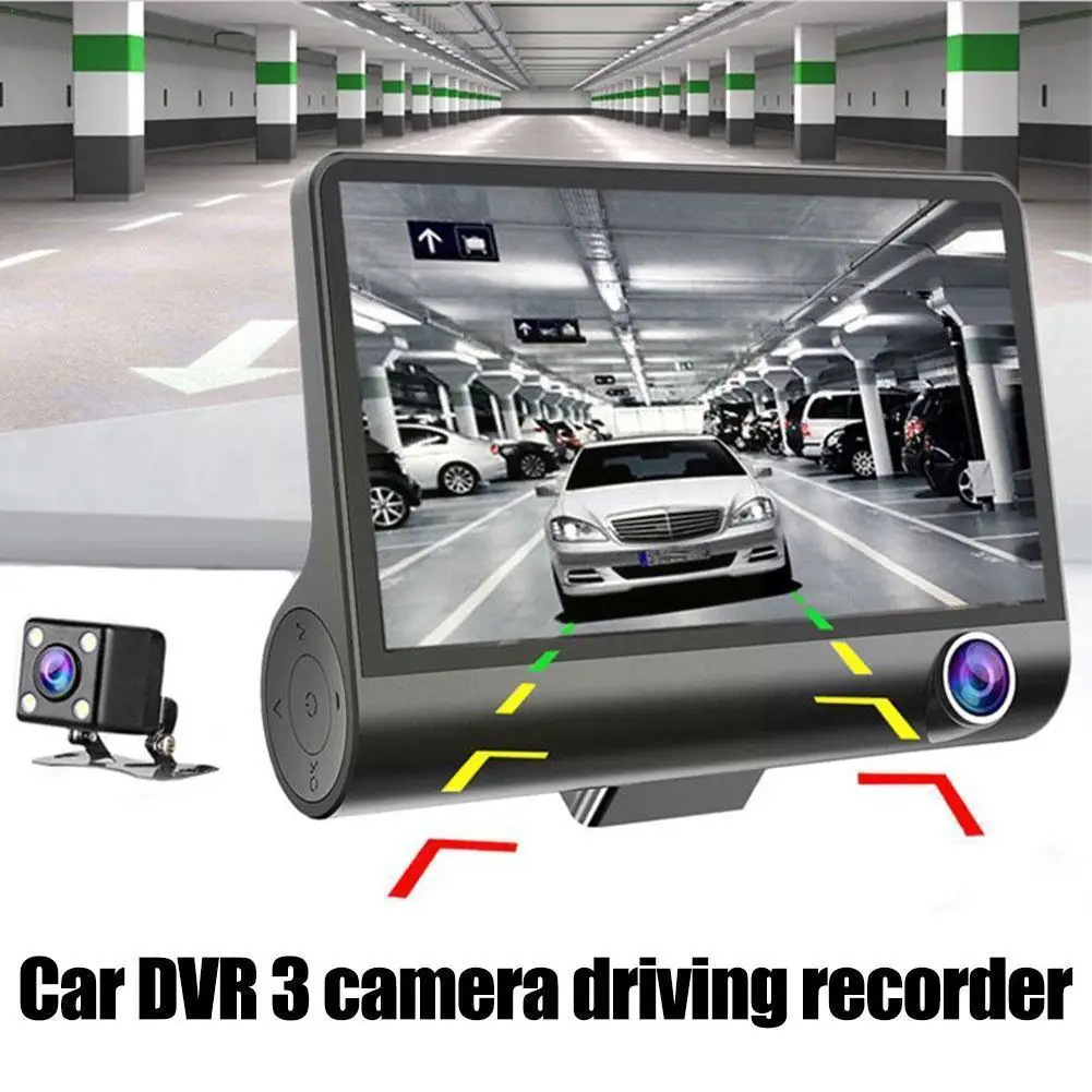 DVR 3 Car Cameras Lens 4 Inch Dash Camera With 4 LED Rearview Lens Driving Recorder Dual Video Suppor Lights Came X4M9
DVR 3 Car Cameras Lens 4 Inch Dash Camera With 4 LED Rearview Lens Driving Recorder Dual Video Suppor Lights Came X4M9