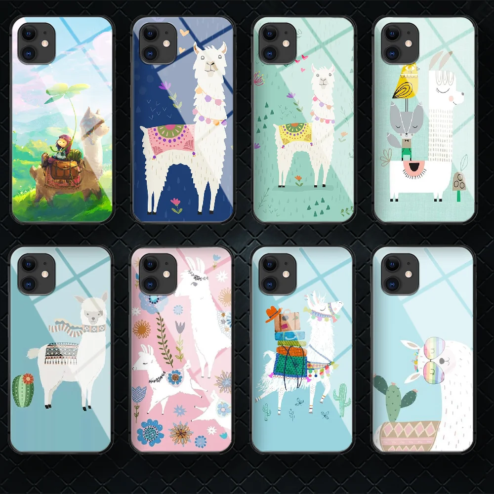 Cute Funny Cartoon Alpaca Tempered Glass Phone Case Cover For IPhone 5 6 7 8 11 12 S Plus Xr X Xs Pro Max Mini Se 2020 Black
Cute Funny Cartoon Alpaca Tempered Glass Phone Case Cover For IPhone 5 6 7 8 11 12 S Plus Xr X Xs Pro Max Mini Se 2020 Black