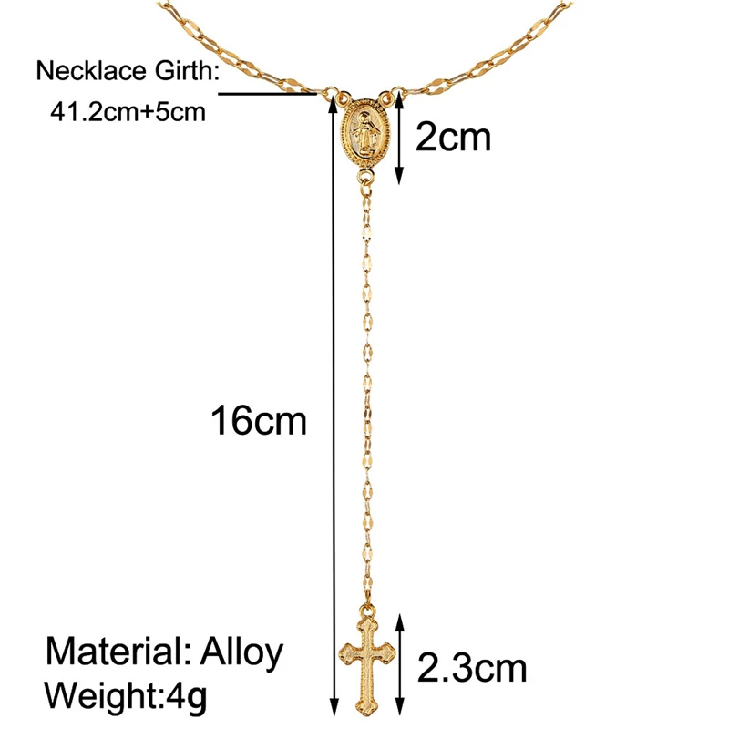 LIMARIO New Vintage Gold/Rose Gold Christian Cross Bohemia Religious Rosary Pendant Necklace for Women Charm Jewelry Gifts 
LIMARIO New Vintage Gold/Rose Gold Christian Cross Bohemia Religious Rosary Pendant Necklace for Women Charm Jewelry Gifts