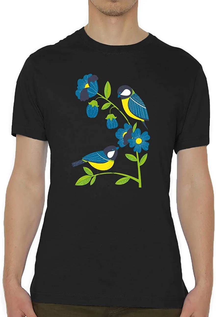 Minimalistic Blue Flower and Yellow Belly Birds Crew Neck Men's T-Shirt New Summer 2020 Cotton Breathable Short Sleeve Tshirt
Minimalistic Blue Flower and Yellow Belly Birds Crew Neck Men's T-Shirt New Summer 2020 Cotton Breathable Short Sleeve Tshirt