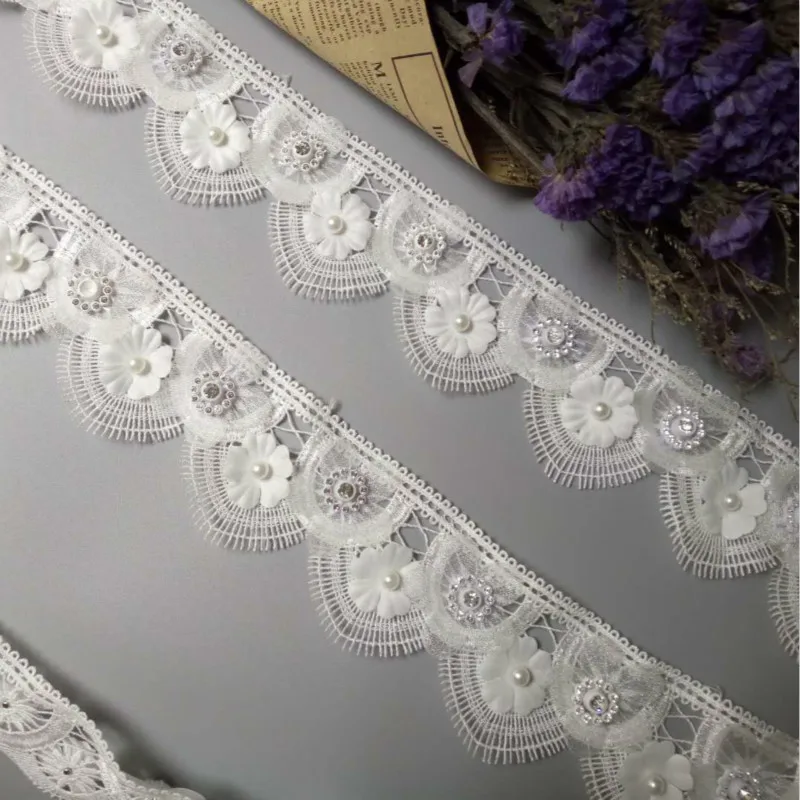 1 Yard White 5.5cm Pearl 3D Flower Tassel Lace Trim Ribbon Fabric Embroidered Applique Sewing Craft DIY Wedding Dress New
1 Yard White 5.5cm Pearl 3D Flower Tassel Lace Trim Ribbon Fabric Embroidered Applique Sewing Craft DIY Wedding Dress New