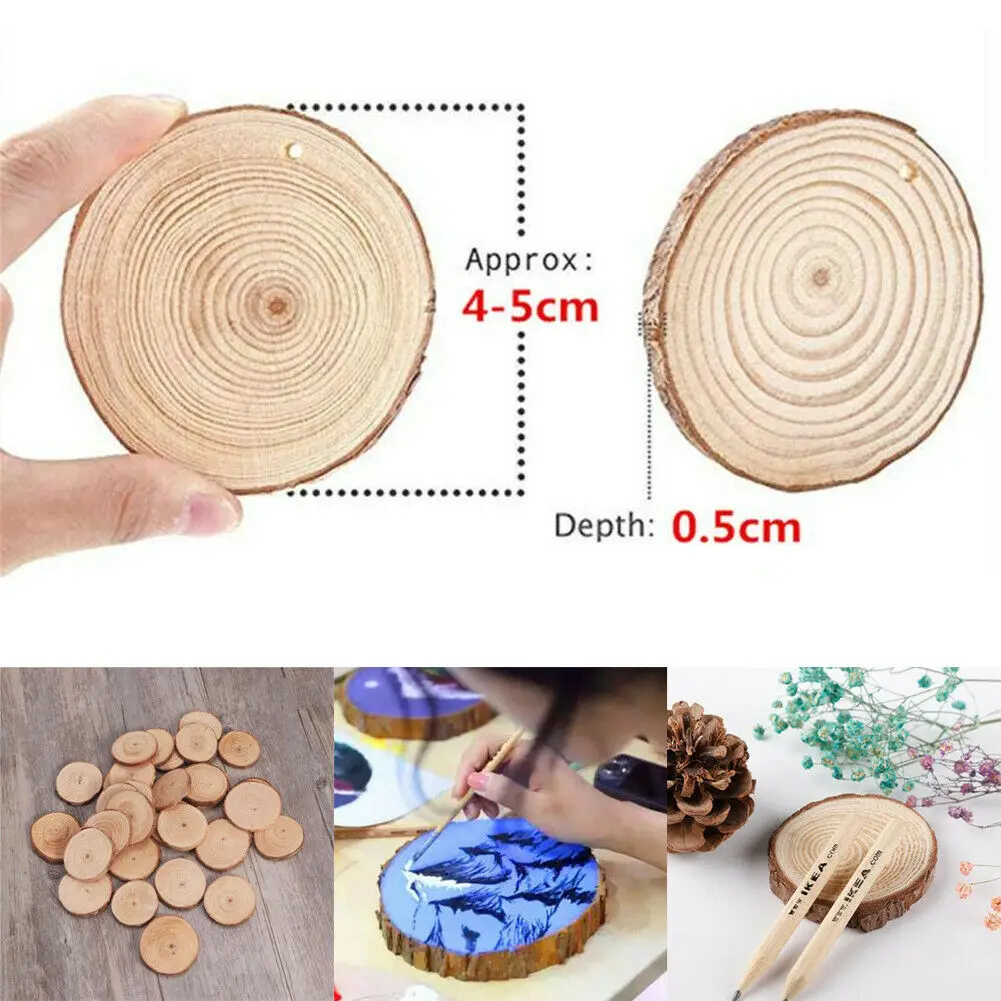 30Pcs/Set Round Log Slices Discs Hand-Drawn+8m Rope Wooden Wood Handmade Crafts Centerpieces Party Wedding Decoration
30Pcs/Set Round Log Slices Discs Hand-Drawn+8m Rope Wooden Wood Handmade Crafts Centerpieces Party Wedding Decoration
