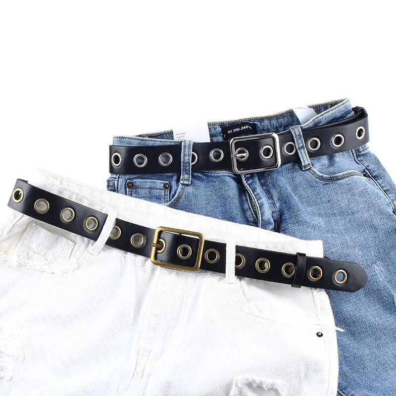Women Belts Square Metal Pin Buckle Fashion PU Leather Single Row Hole Waist Belt Dress Jeans Punk Lady Hip Hop Skirt Waistband
Women Belts Square Metal Pin Buckle Fashion PU Leather Single Row Hole Waist Belt Dress Jeans Punk Lady Hip Hop Skirt Waistband