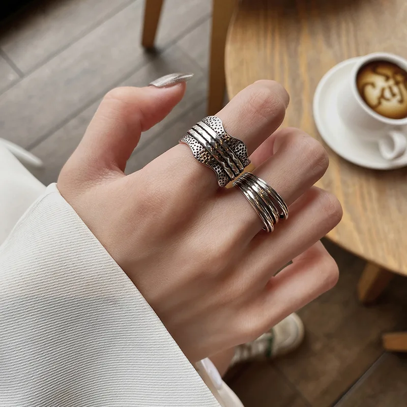 VENTFILLE 925 Sterling Silver Creative Trend Retro Female Irregular Geometric Open Index Finger Ring 
VENTFILLE 925 Sterling Silver Creative Trend Retro Female Irregular Geometric Open Index Finger Ring