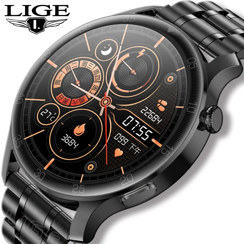 LIGE Smart Watch Men Full Touch Sport IP67 Waterproof Bracelet Heart Rate Monitor Sleep Monitoring Smartwatch For IOS Android
LIGE Smart Watch Men Full Touch Sport IP67 Waterproof Bracelet Heart Rate Monitor Sleep Monitoring Smartwatch For IOS Android