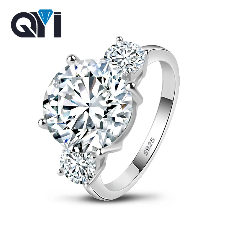 QYI Luxury 925 Solid Silver 5 Ct Round Cut Simulated Diamond Engagement Wedding Rings Women Gift Ring Fashion Jewelry
QYI Luxury 925 Solid Silver 5 Ct Round Cut Simulated Diamond Engagement Wedding Rings Women Gift Ring Fashion Jewelry