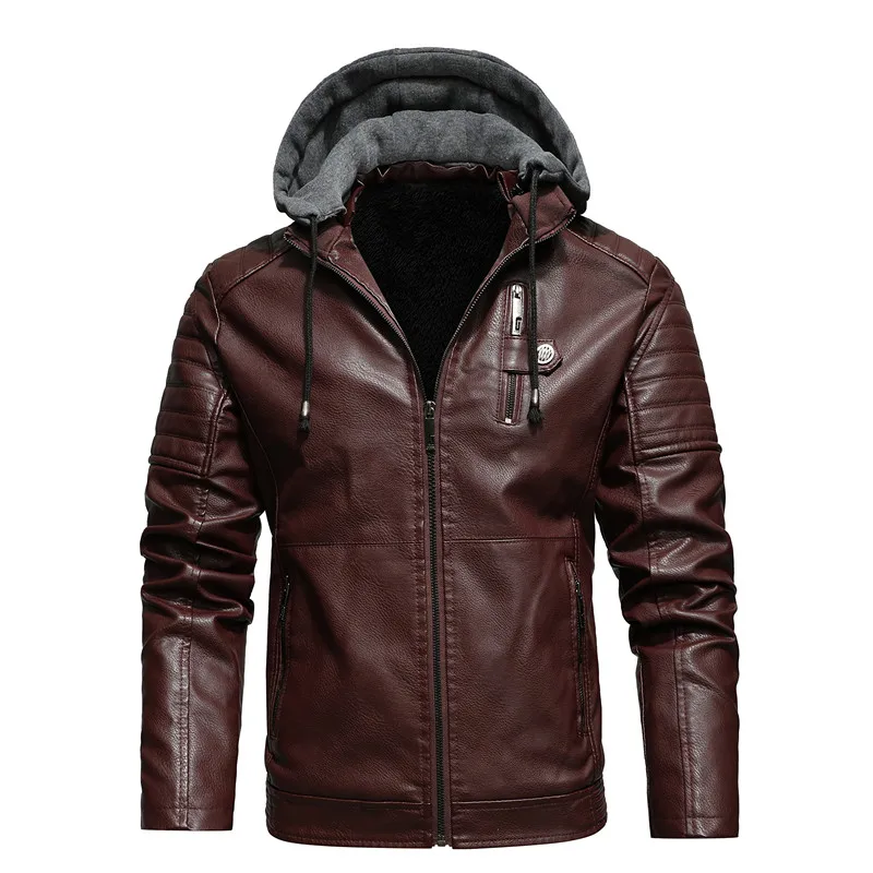 Men Winter New Leather Jackets Coat Motorcylce Casual Fleece Thicken Motorcycle PU Jacket Biker Warm Leather Men Brand Clothing
Men Winter New Leather Jackets Coat Motorcylce Casual Fleece Thicken Motorcycle PU Jacket Biker Warm Leather Men Brand Clothing