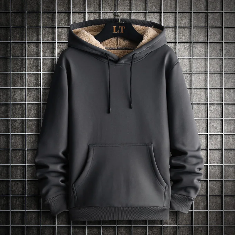 New Winter Fleece Hoodies Men Warm Wool Liner Hooded Sweatshirts Solid Color Casual Warm Streetwear Sweatshirt Hooded Tops
New Winter Fleece Hoodies Men Warm Wool Liner Hooded Sweatshirts Solid Color Casual Warm Streetwear Sweatshirt Hooded Tops