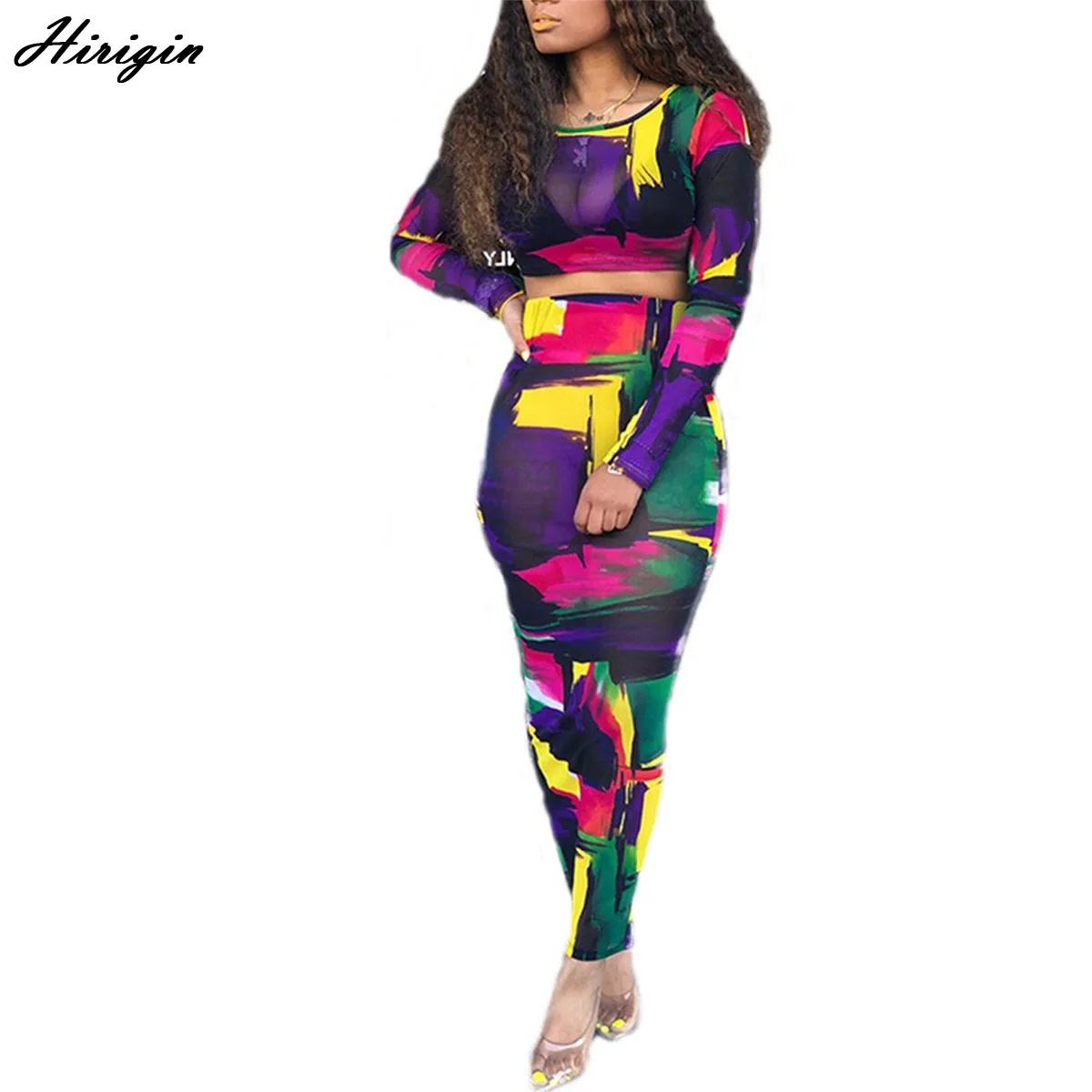Women's Color Matching Stitching Printed Suit Long-sleeved Shirt Hip Skirt Two-piece Suit
Women's Color Matching Stitching Printed Suit Long-sleeved Shirt Hip Skirt Two-piece Suit