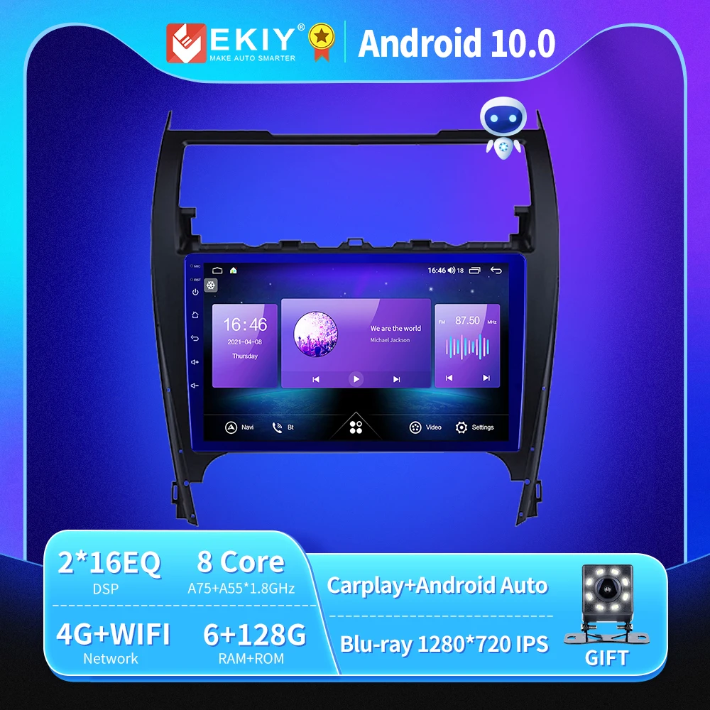 EKIY 6+128G Autoradio Android 10 For TOYOTA CAMRY 2012-2017 Car Radio Multimedia Blu-ray IPS/QLED Navigation GPS Stereo no 2 din
EKIY 6+128G Autoradio Android 10 For TOYOTA CAMRY 2012-2017 Car Radio Multimedia Blu-ray IPS/QLED Navigation GPS Stereo no 2 din