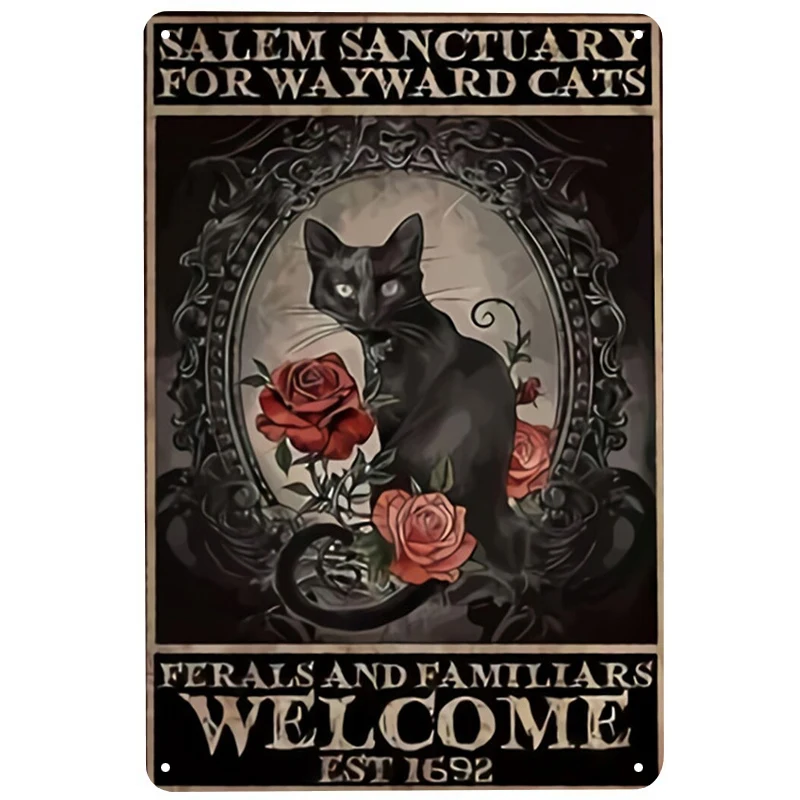 Cats Salem Sanctuary printed Metal Signs Retro Tin Signs Funny Poster Decor for Bar Pub Club Decoration for Living Room Home
Cats Salem Sanctuary printed Metal Signs Retro Tin Signs Funny Poster Decor for Bar Pub Club Decoration for Living Room Home