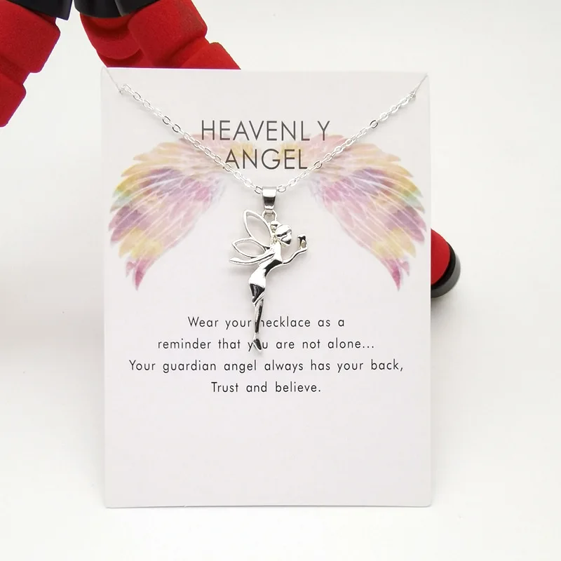 Women Necklace Fairy Elf Necklace for Women Girl Cute Angel Wings Believe Crystal Pendant Necklaces Jewelry Gift
Women Necklace Fairy Elf Necklace for Women Girl Cute Angel Wings Believe Crystal Pendant Necklaces Jewelry Gift