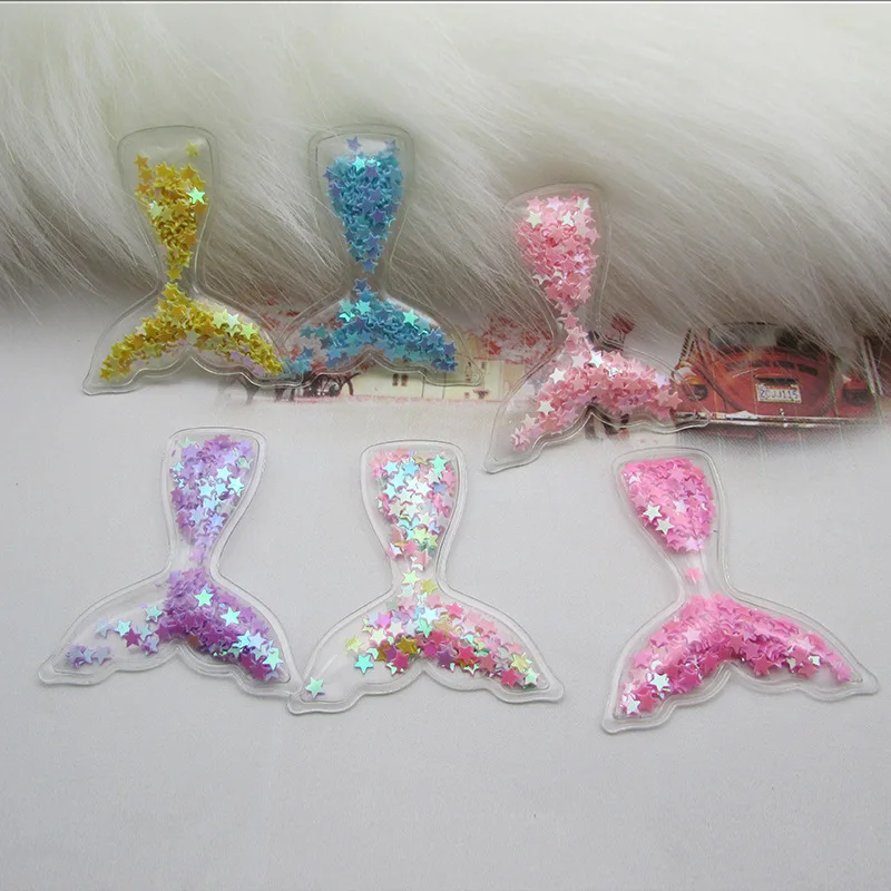 10Pcs 5cm*5cm Transparent PVC Applique Patches Glitter Mermaid Tail Appliques for Crafts Clothes Sewing Supplies DIY Hair Clip
10Pcs 5cm*5cm Transparent PVC Applique Patches Glitter Mermaid Tail Appliques for Crafts Clothes Sewing Supplies DIY Hair Clip
