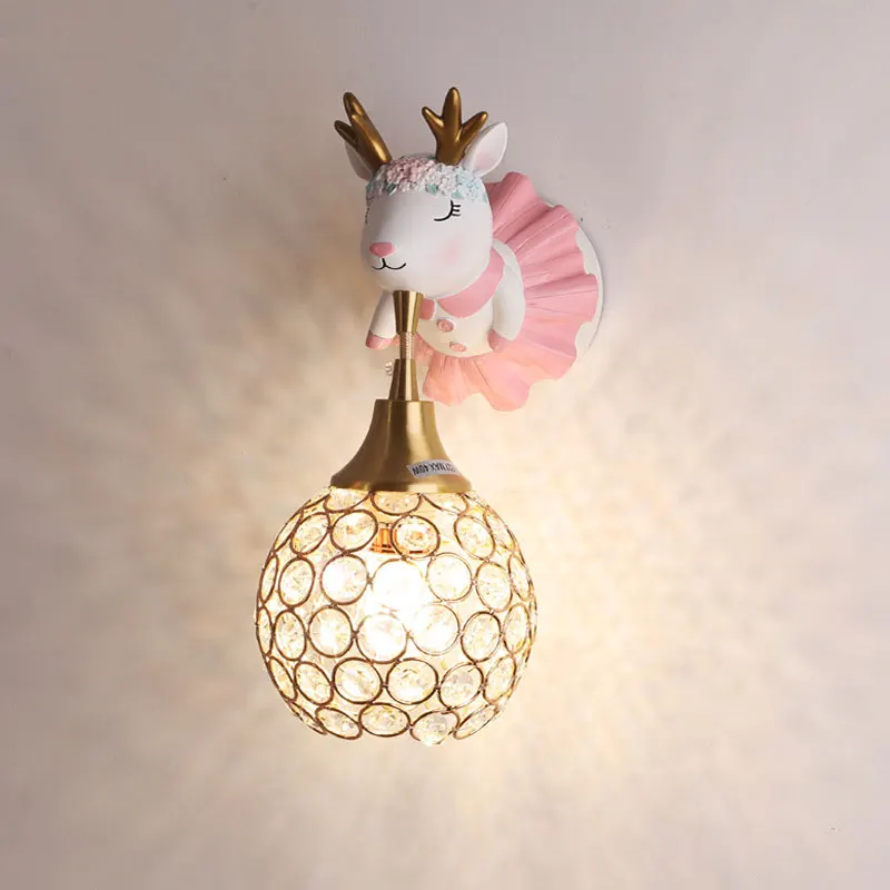 Children's Room Resin Crystal Wall Lamp Bedroom Bedside Boy Girl Cartoon Wall Lamp Modern Nordic Lamps Pink Blue E27
Children's Room Resin Crystal Wall Lamp Bedroom Bedside Boy Girl Cartoon Wall Lamp Modern Nordic Lamps Pink Blue E27